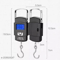 Hanging Scale, LCD Screen 50kgn weight capacity Portable Electronic Digital weight scale Digital led display, digital display with green light for easy use in day/night, Vegetable,vajan, grocery,kata,taraju,shop,computer kata,tarazu, ,sabzi, Weighing scale (Black) B