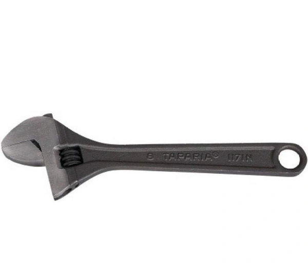 Taparia 1171-8/1171N-8 205mm Steel Single Sided Adjustable Spanner Wrench (Grey)