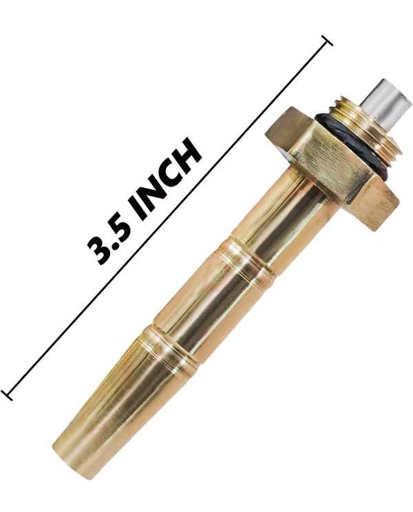 ENINE LPG Gas Long Valve for Lpg Cylinder Gas (14 Kg and 2/3/4/5Kg (16MM)) Gas Refiler in silver color Total Count Pack of 2 pc