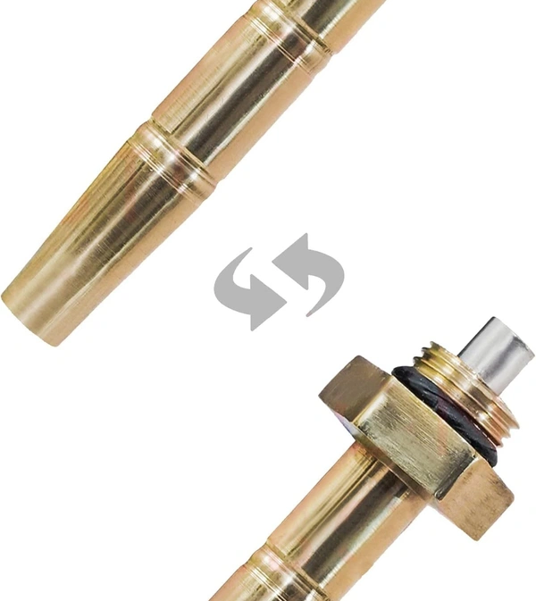 ENINE LPG Gas Long Valve for Lpg Cylinder Gas (14 Kg and 2/3/4/5Kg (16MM)) Gas Refiler in silver color Total Count Pack of 2 pc