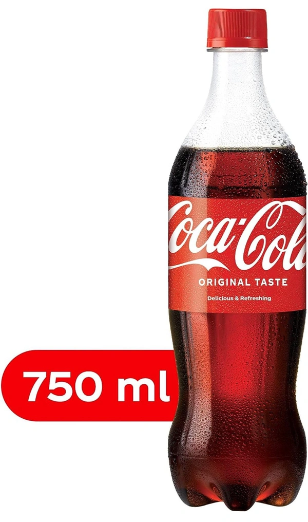 Coca-Cola Original Taste Soft Drink PET Bottle, 750 ml