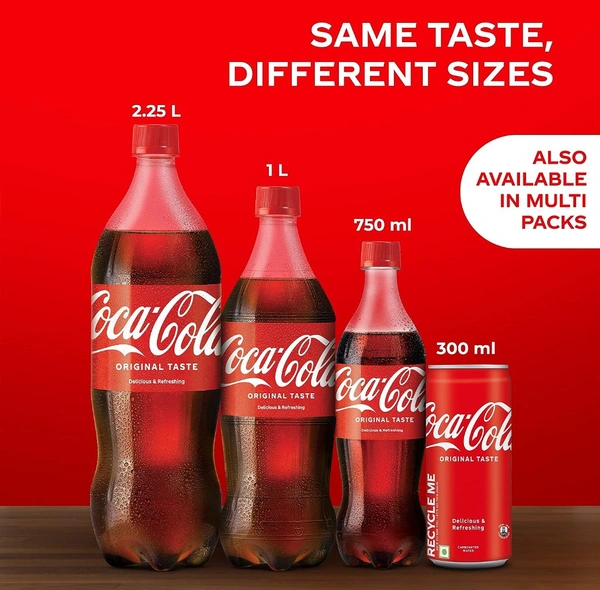 Coca-Cola Original Taste Soft Drink PET Bottle, 750 ml