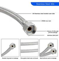 Swastik Modern & Light Weight SS Connection Pipe with Nut Both Sides (Pack of 2) Size:24 Inch