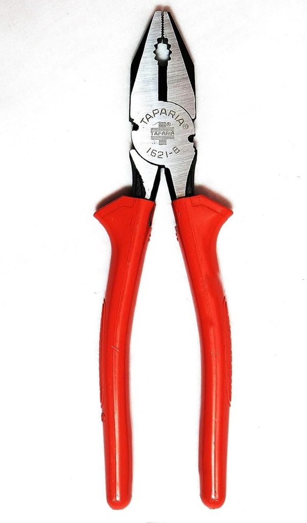 Taparia 1621-8 Steel (210mm) Combination Plier with Joint Cutter (Red and Black)