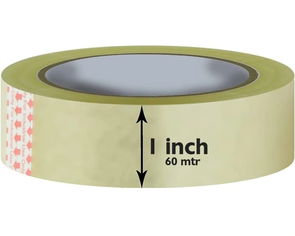 Transparent Cello Tape 1 Inch 65 Meter - Pack of 10 Pieces