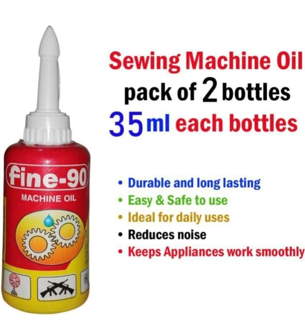 Zeniso® Clear Sewing Machine Lubricant Oil 35 ml for Each Bottle for Home, Sewing, Sewing Maintenance (Pack of 2)