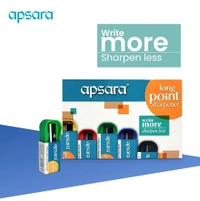 Apsara Long Point Sharpeners, Comfortable Grip, Highly Durable, Anti-rust, Scientifically Designed Blade, Child Safe, for Students, Artists & Professionals, Pack 0f 20