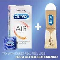 Durex Air Condoms for Men - 10 Count | Suitable for use with lubes & toys