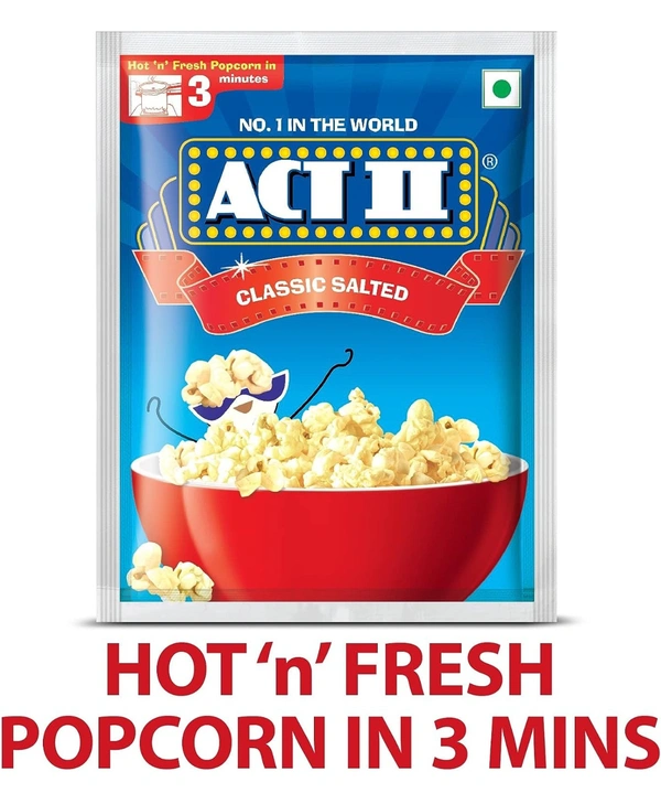 ACT II Popcorn IPC Classic Salted Combo Pack, 60g (Pack of 3)