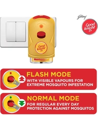 Good Knight Gold Flash Liquid Vapourizer | Mosquito Repellent Combo Pack | Machine + Pack Of 3 Refills (45Ml Each)