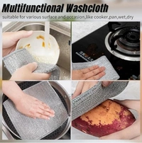 Shop Home Essentials Double-Sided Multipurpose Microfiber Cloths, Stainless Steel Scrubber, Non-Scratch Wire Dishcloth, PCENF5297 Durable Kitchen Scrub Cloth (Pack of 5)