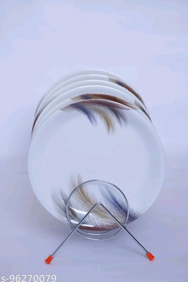 Trendy Plates* 96270079 PCENF5304 Material: MelamineDishware Feature: Dishwasher SafeType: ReusableProduct Breadth: 24 CmProduct Height: 4 CmProduct Length: 24 CmNet Quantity (N): Pack Of 6Dispatch: 2 Days*Proof of Safe Delivery! Click to know on Safety Standards of Delivery Partners- https://ltl.sh/y_nZrAV3