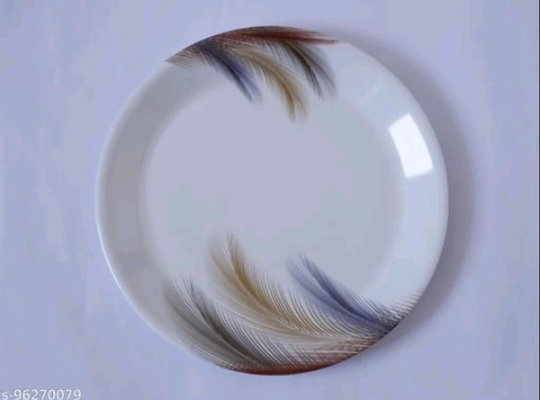 Trendy Plates* 96270079 PCENF5304 Material: MelamineDishware Feature: Dishwasher SafeType: ReusableProduct Breadth: 24 CmProduct Height: 4 CmProduct Length: 24 CmNet Quantity (N): Pack Of 6Dispatch: 2 Days*Proof of Safe Delivery! Click to know on Safety Standards of Delivery Partners- https://ltl.sh/y_nZrAV3