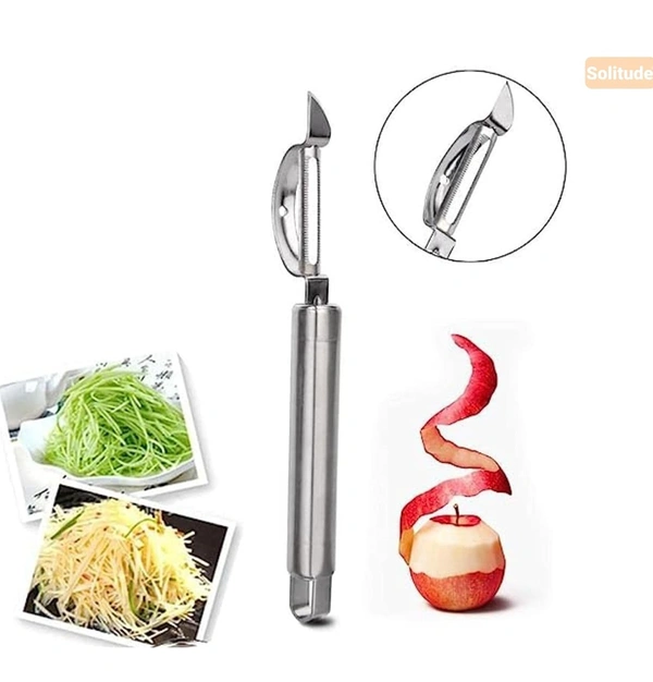 Solitude PCENF5311 (Set of 3) Stainless Steel Vegetable Peeler Set Includes Apple Corer, Straight Julienne Peeler, Veggie Cutter & Slicer60%off