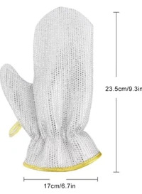 ImpactStrong Wire Dishwashing Gloves Kitchen Cleaning Household Cleaning Tools Heat Insulation Anti-Hot Waterproof Durable Skin-Friendly Reusable Kitchen Gloves For PCENF5313 Washing Dishes Wiping Pots 1 PAIR