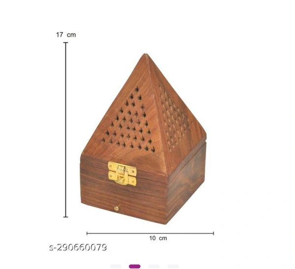 Handicrafts Handmade Incense HolderName: Handicrafts Handmade Incense HolderMaterial: WoodProduct Breadth: 3.5 InchProduct Height: 6 InchProduct Length: 3.5 InchNet Quantity (N): 1Made using strong and durable Rosewood - one of the finest timbersCountry of Origin: India