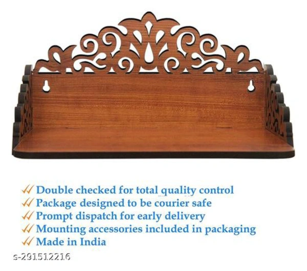 Mdf temple/Mandir for home Name: Mdf temple/Mandir for home Material: WoodPattern: SolidProduct Breadth: 10 InchProduct Height: 1.5 InchProduct Length: 10 InchNet Quantity (N): 1Country of Origin: India