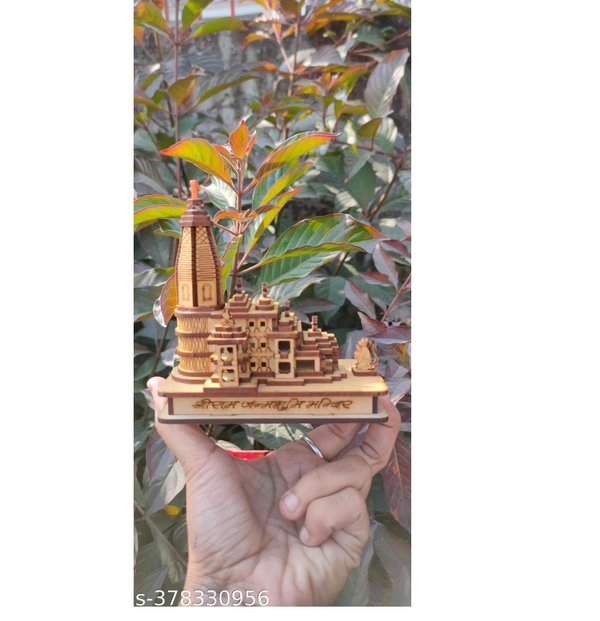Haridwar Divine Ayodhya ji Shree Ram Dham Hanuman Mandir Temple  For Home Puja, Temple, Diwali, Car DashboardName: Haridwar Divine Ayodhya ji Shree Ram Dham Hanuman Mandir Temple  For Home Puja, Temple, Diwali, Car DashboardMaterial: WoodenType: RamProduct Length: 12 cmProduct Height: 12 cmProduct Breadth: 6 cmNet Quantity (N): 1Haridwar Divine Shri Ram Mandir 3-D Model of is Hand 