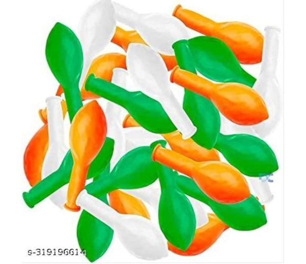 Independence Day Balloons, Tricolor - 30 Pcs - Independence Day Decorations of Indian Flag colors Tiranga Balloons/ Republic Day Pack 30 BALLOONSName: Independence Day Balloons, Tricolor - 30 Pcs - Independence Day Decorations of Indian Flag colors Tiranga Balloons/ Republic Day Pack 30 BALLOONSType: BalloonsColor: MulticolorFeatured Character: AnimalAge Group: Up to 12 monthsNet Q