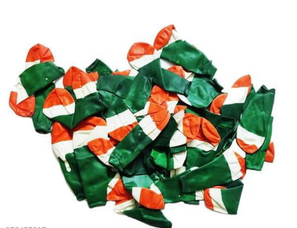 Pack of 50 Balloon Decoration for Republic Day Independence Day Indian Flag Tricolor BalloonsName: Pack of 50 Balloon Decoration for Republic Day Independence Day Indian Flag Tricolor BalloonsType: BalloonsNumber of Items: 50Net Quantity (N): 1Pack of 50 Balloon Decoration for Republic Day Independence Day Indian Flag Tricolor Balloons. Great for small and large events decoration U