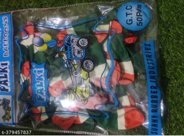 Pack of 50 Balloon Decoration for Republic Day Independence Day Indian Flag Tricolor BalloonsName: Pack of 50 Balloon Decoration for Republic Day Independence Day Indian Flag Tricolor BalloonsType: BalloonsNumber of Items: 50Net Quantity (N): 1Pack of 50 Balloon Decoration for Republic Day Independence Day Indian Flag Tricolor Balloons. Great for small and large events decoration U