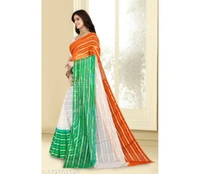 ORGANZA TIRANGA SAREE  TIRANGA SAREE SAPCIAL SAREE FOR INDEPANDENT DAYS AND REPUBLIC DAYName: ORGANZA TIRANGA SAREE  TIRANGA SAREE SAPCIAL SAREE FOR INDEPANDENT DAYS AND REPUBLIC DAYSaree Fabric: Art SilkBlouse: Separate Blouse PieceBlouse Fabric: Art SilkBlouse Pattern: Same as SareeNet Quantity (N): SingleIts a master piece in its class glorifying your timeless beauty. Be ready t