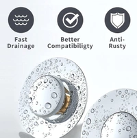 Luteti Universal PCENF5316 Bathroom Sink Stopper, for 1.06-1.5 inch US Standard Basin Pop Up Sink Drain Strainer, Bathtub Converter Sink Drain Strainer Plug No Overflow with Basket Hair Catcher67%off