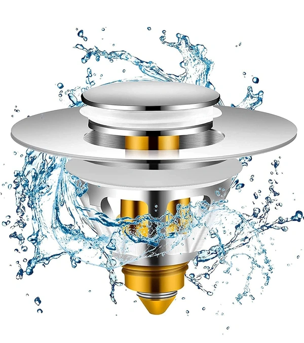 Luteti Universal PCENF5316 Bathroom Sink Stopper, for 1.06-1.5 inch US Standard Basin Pop Up Sink Drain Strainer, Bathtub Converter Sink Drain Strainer Plug No Overflow with Basket Hair Catcher67%off
