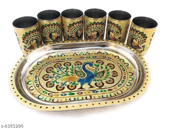 MEENAKARI GLASS AND TRAY SET PCENF5318 (6 GLASS + 1 TRAY)*Material: Stainless SteelCapacity: 1Product Breadth: Product Dependent Inch,CmProduct Height: Product Dependent Inch,CmProduct Length: Product Dependent Inch,CmNet Quantity (N): MultipackDispatch: 1 Day*Proof of Safe Delivery! Click to know on Safety Standards of Delivery Partners- https://ltl.sh/y_nZrAV3