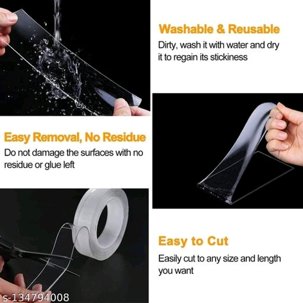 3 Meter Double Sided PCENF5321 Tape Heavy Duty - Multipurpose Removable Traceless Mounting Adhesive Washable Reusable Strong Sticky Strips Grip Tape (3 Meter Length ) 1.18 inches Wide*Material: PolyethyleneNet Quantity (N): 1Dispatch: 1 Day*Proof of Safe Delivery! Click to know on Safety Standards of Delivery Partners- https://ltl.sh/y_nZrAV3
