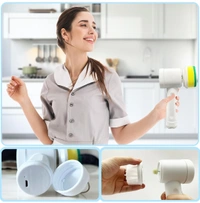 Electric Cleaning Brush PCENF5330 , Electric Spin Scrubber With 3 Brush Heads, Automatic Cleaning Kit for Bathroom Bathtub, Kitchen, Tile, Window, Tub, Dish, Sink44%off