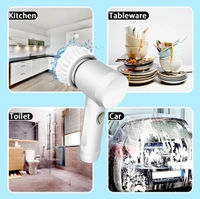 Electric Cleaning Brush PCENF5330 , Electric Spin Scrubber With 3 Brush Heads, Automatic Cleaning Kit for Bathroom Bathtub, Kitchen, Tile, Window, Tub, Dish, Sink44%off