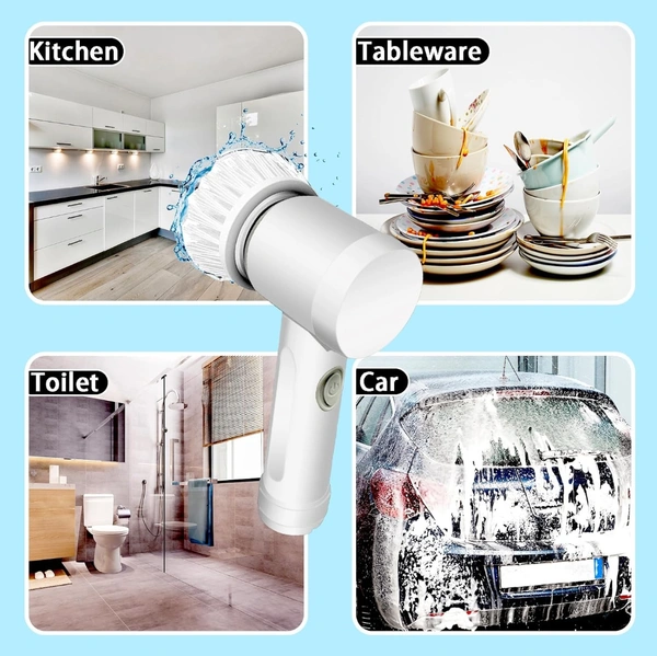 Electric Cleaning Brush PCENF5330 , Electric Spin Scrubber With 3 Brush Heads, Automatic Cleaning Kit for Bathroom Bathtub, Kitchen, Tile, Window, Tub, Dish, Sink44%off