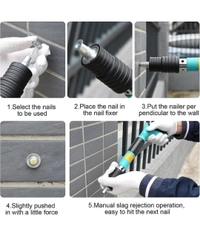 Nail Wall Fastening PCENF5332 Tool Portable Mini Nail Shooting Machine with 10 Nails Lightweight and Efficient Household Woodworking Tool Nail Wall Fastening Tool A Tool For Drilling Up A Wall24%off