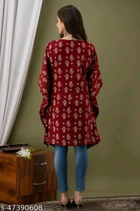 Trendy Modern Women PCENF5343 Tops & Tunics*Fabric: RayonSleeve Length: Three-Quarter SleevesPattern: PrintedNet Quantity (N): 1Sizes:S (Bust Size: 36 in, Length Size: 34 in) M (Bust Size: 38 in, Length Size: 34 in) L (Bust Size: 40 in, Length Size: 34 in) XL (Bust Size: 42 in, Length Size: 34 in) XXL (Bust Size: 44 in, Length Size: 34 in) XXXL, 4XLDispatch: 1 Day*Proof of Safe D - XXL