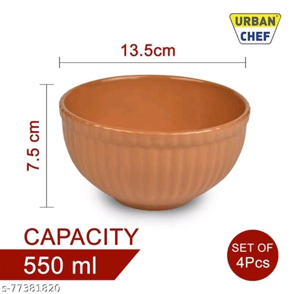Essential Bowls PCENF5359 *Material: CeramicMicrowave Safe: YesProduct Breadth: 13.5 CmProduct Height: 7.5 CmProduct Length: 13.5 CmNet Quantity (N): Pack Of 4Dispatch: 2 Days*Proof of Safe Delivery! Click to know on Safety Standards of Delivery Partners- https://ltl.sh/y_nZrAV3 - Web Orange
