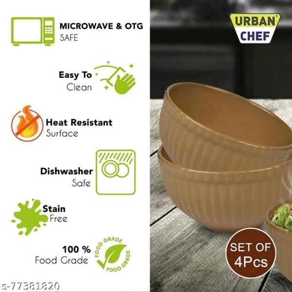Essential Bowls PCENF5359 *Material: CeramicMicrowave Safe: YesProduct Breadth: 13.5 CmProduct Height: 7.5 CmProduct Length: 13.5 CmNet Quantity (N): Pack Of 4Dispatch: 2 Days*Proof of Safe Delivery! Click to know on Safety Standards of Delivery Partners- https://ltl.sh/y_nZrAV3 - Web Orange