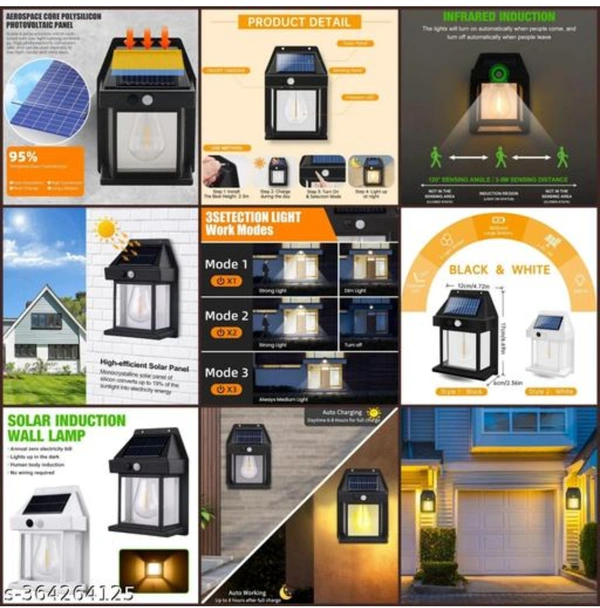 SOLAR WALL BULB LAMP PCENF5374 Solar Wall Lamp Outdoor Waterproof Up and Down  Lighting, Solar Wall Light Induction Lamp Villa Garden Lights Yard Patio Fence LampsName: SOLAR WALL BULB LAMP Solar Wall Lamp Outdoor Waterproof Up and Down  Lighting, Solar Wall Light Induction Lamp Villa  Yard Patio Fence LampsMaterial: PlasticIs Assembly Required: NoType of Bulb: ElectricPower Sourc