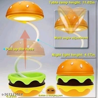 Burger Design Desk Night Lamp for Kids & Adults, Rechargeable Desk Lamp with Adjustable Neck Dimmable Touch Switch & Sharpener (Pack of 1, Multicolor)Name: Burger Design Desk Night Lamp for Kids & Adults, Rechargeable Desk Lamp with Adjustable Neck Dimmable Touch Switch & Sharpener (Pack of 1, Multicolor)Material: ABSAssembly: Fully AssembledBase Fixture Material: PCENF5385