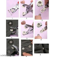 200PC Silver Button Thickened Snap Fasteners Kit Metal Copper Five Claw Buckle Set with Hand Pressure Pliers Tool DIY Sewing Buttons Set for Clothing Sewing (RED) (Pack of 1)Name: 200PC Silver Button Thickened Snap Fasteners Kit Metal Copper Five Claw Buckle Set with Hand Pressure Pliers Tool DIY Sewing Buttons Set for Clothing Sewing (RED) PCENF5388