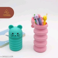 Pen Bag PCENF5392 Decompression Pencil Case Telescopic Container Art Plastic Pencil Holder (Set of 1, As Per Color Availability)Name: Pen Bag Decompression Pencil Case Telescopic Container Art Plastic Pencil Holder (Set of 1, As Per Color Availability)Net Quantity (N): 1Cartoon Design: The stationery holder features charming cartoon designs that capture the imagination of primary 