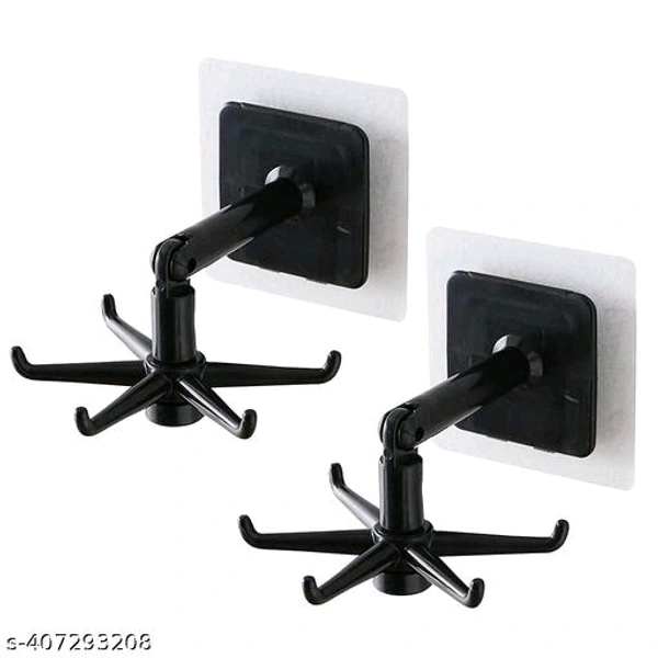 Om sai PCENF5406 Enterprise Hanging Utensil Holder Hooks Kitchen Hanger Wall Mount 360 Degrees Rotating Folding Hook Self Adhesive Rack with   Hook for Home Bathroom Cabinet, Office(Multicolor,Pack of 2,Plastic)Name: Om sai Enterprise Hanging Utensil Holder Hooks Kitchen Hanger Wall Mount 360 Degrees Rotating Folding Hook Self Adhesive Rack with   Hook for Home Bathroom Cabinet