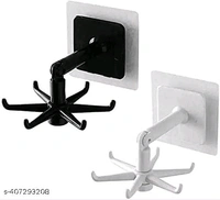 Om sai PCENF5406 Enterprise Hanging Utensil Holder Hooks Kitchen Hanger Wall Mount 360 Degrees Rotating Folding Hook Self Adhesive Rack with   Hook for Home Bathroom Cabinet, Office(Multicolor,Pack of 2,Plastic)Name: Om sai Enterprise Hanging Utensil Holder Hooks Kitchen Hanger Wall Mount 360 Degrees Rotating Folding Hook Self Adhesive Rack with   Hook for Home Bathroom Cabinet