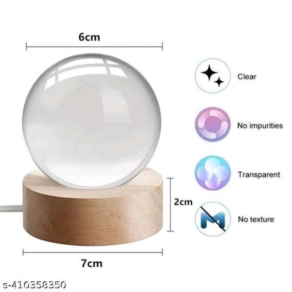 Hari enterprise PCENF5411 3D Crystal Ball Night Light Clear Galaxy LED Light with Wooden Base Glass Ball Ornaments Nightlight Decolamp with Touch Switch LED Light Decorative Lamp Gifts for Home Desktop Decor-MoonName: Hari enterprise 3D Crystal Ball Night Light Clear Galaxy LED Light with Wooden Base Glass Ball Ornaments Nightlight Decolamp with Touch Switch LED Light  - Moon