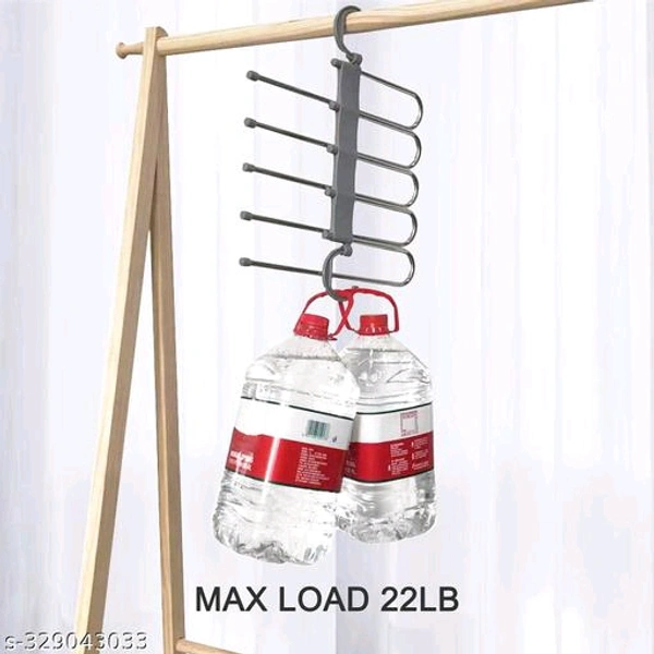 PNV  PCENF5415 --- (Pack of 2) 5 in 1 Stainless Steel Foldable Hangers for Clothes Hanging Multi-Layer Multi-Purpose Pant Hangers for Wardrobe Magic Foldable Hanger...Name: PNV  --- (Pack of 2) 5 in 1 Stainless Steel Foldable Hangers for Clothes Hanging Multi-Layer Multi-Purpose Pant Hangers for Wardrobe Magic Foldable Hanger...Material: MetalProduct Breadth: 11.5 InchProduct