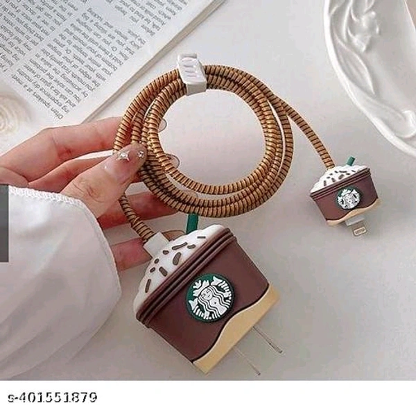 i-Phone PCENF5417 Charger Cover for 18W-20W Charger Adapter with Spiral Cable Protector Cover,Cute 3D Design Protective Case (Starbuck Brown)Name: i-Phone Charger Cover for 18W-20W Charger Adapter with Spiral Cable Protector Cover,Cute 3D Design Protective Case (Starbuck Brown)Color: BrownCompatible Models: OthersMaterial: SiliconeNet Quantity (N): 1Theme