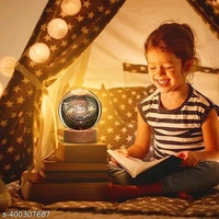 Hari enterprise PCENF5411 3D Crystal Ball Night Light Clear Galaxy LED Light with Wooden Base Glass Ball Ornaments Nightlight Decolamp with Touch Switch LED Light Decorative Lamp Gifts for Home Desktop Decor-MoonName: Hari enterprise 3D Crystal Ball Night Light Clear Galaxy LED Light with Wooden Base Glass Ball Ornaments Nightlight Decolamp with Touch Switch LED Light  - Solar System