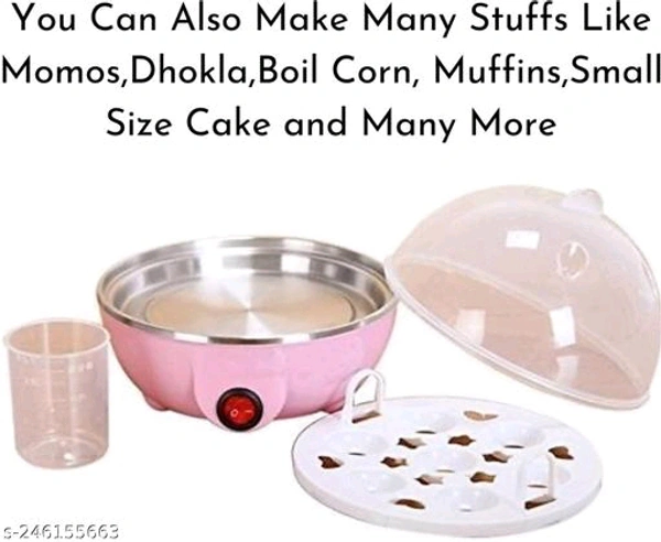 Electric Egg PCENF5425 Steamer Hard And Soft Boiled Electric Egg Poacher (Colour As Per Availability) Egg Cooker (Multicolor, 7 Eggs)Name: Electric Egg Steamer Hard And Soft Boiled Electric Egg Poacher (Colour As Per Availability) Egg Cooker (Multicolor, 7 Eggs)Capacity (Number Of Eggs): 7Product Breadth: 11 CmProduct Height: 10 CmProduct Length: 15 CmNet Quantity (N)i