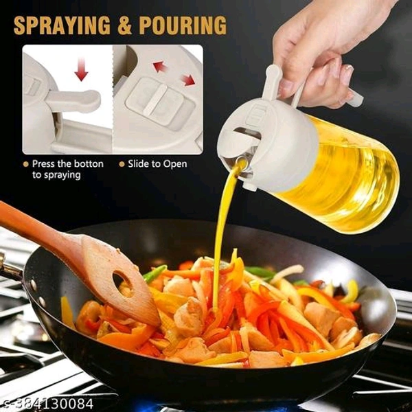 Generic PCENF5428  Oil Sprayer And Dispenser Bottle for Kitchen,2 in 1 Olive Oil Mist Sprayer and Oil Dispenser 500ML for Cooking,BBQ, Air Fryer, Salad, Frying, BakingName: Generic Oil Sprayer And Dispenser Bottle for Kitchen,2 in 1 Olive Oil Mist Sprayer and Oil Dispenser 500ML for Cooking,BBQ, Air Fryer, Salad, Frying, BakingMaterial: GlassProduct Breadth
