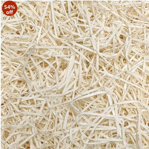 Eenfnety ™ Shredded Paper Grass for Packing (1 Pack of 100gram) Decoration, Hamper, Basket Filling, Gift, Box, Craft, DIY Paper Fillers Strips (Multicolour) - White